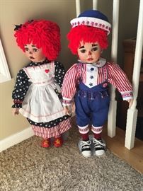 RAGGEDY ANN AND ANDY DOLLS 