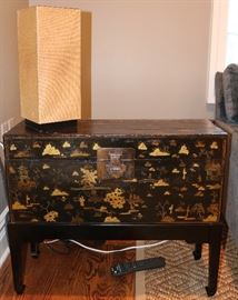 Antique Chinese Storage Box on Stand