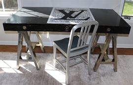 Williams Sonoma Desk, Eneco Navy Chair