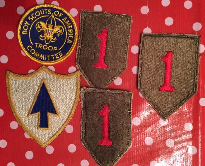 Military and Boy Scout patches 