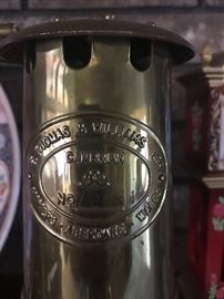 SOLID BRASS WALES MINER'S FLAME SAFETY LAMP LANTERN BY E THOMAS & WILLIAMS LTD.