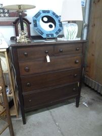 Mahogany Chest of Drawers w/ Pull Out Desk: $37.50