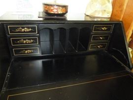 Asian-style Lacquer Drop Front Desk