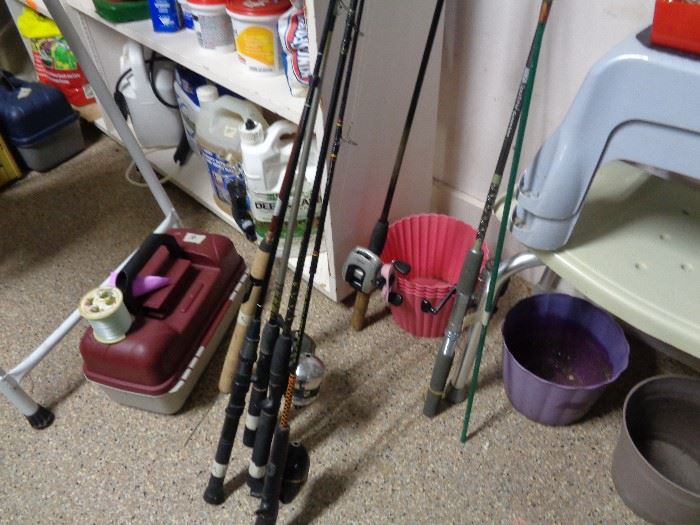 fishing rods & some supplies