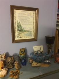 More "owl" items.