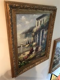 Large Framed Oil painting