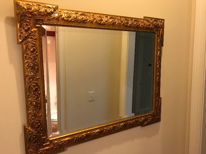Unique framed beveled mirror