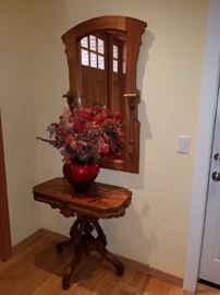 Antique Mirror and Antique Entry Table