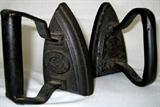 Lot #46: Two Vintage Cast Sad Irons Inc. #3 Valencia, & the Other w/Unreadable Mark, 5" & 5.5"T.