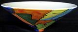 Lot #56: Colorful Italian Leaf Design Painted Counter Top Sink, 6.75"D x 6.75"T.