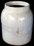 Lot #5: Vintage Sand Color Crock, 5.75"D x 9"T.