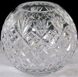 Lot #109:  Crystal Rose Bowl w/Diamond Pattern, 5.25"T.