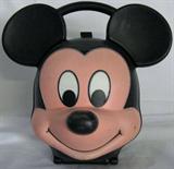 Lot #186:  Mickey Mouse Head Durable Plastic Lunch Box, Aladdin Industries, 10"T.