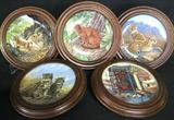 Lot #131:  Great Cat of America 6 Framed 8" Knowles Plates, Lot Inc. "The Bobcat," "Jaguarundi," "Ocelot" and More.
