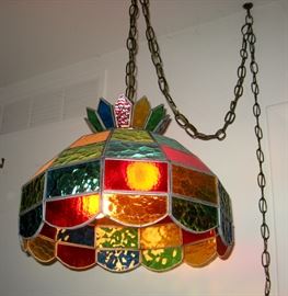  Colorful & lighted hanging lamp