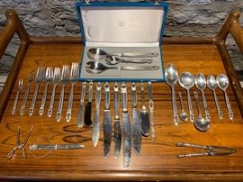 258pc. Set of Georg Jensen "Acorn" pattern sterling flatware 
