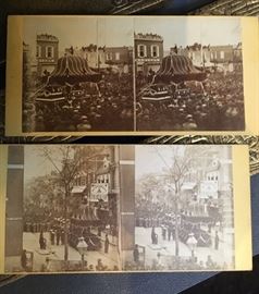 Stereoscopic Cards of Lincoln’s Processional 