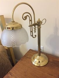 Mid Century Solid Brass Table Lamps (2)