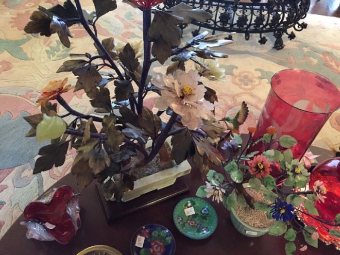 Collection of Gemstone Floral Trees