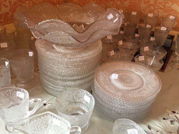Massive Collection of Duncan & Miller "Sandwich" Glass