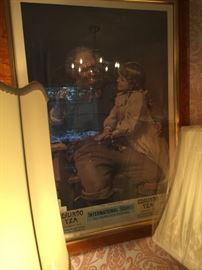 Antique Ceylon Tea Advertisement in Birdseye Maple Frame