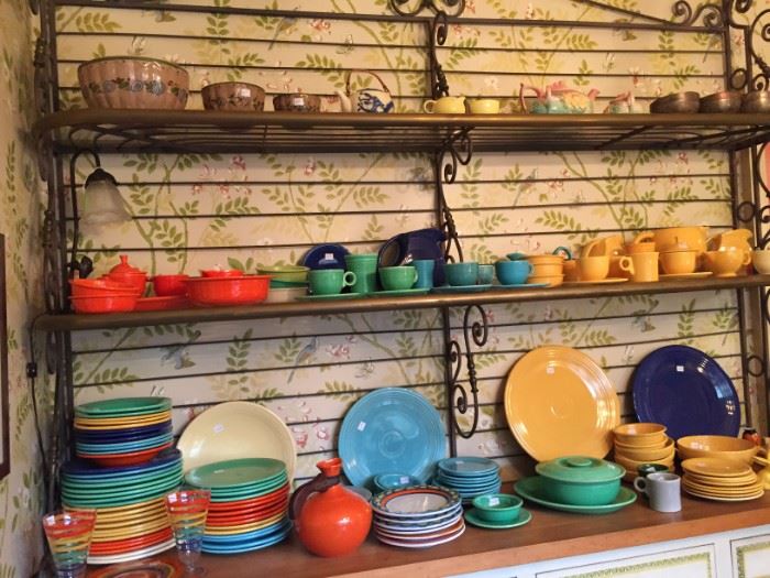 Large Collection of Vintage Fiesta Ware Dishes