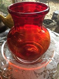 Amberina Vase