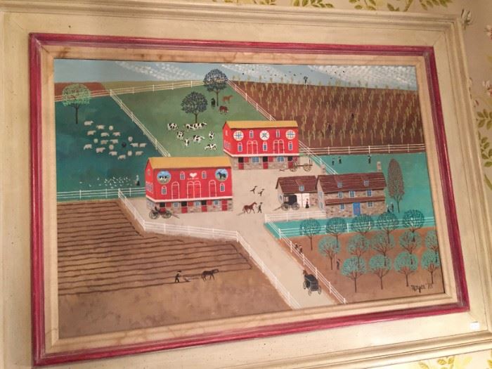 Large Painting by Pennsylvania Dutch Artist Fred "Fritz" Winslow Noyes, Jr.