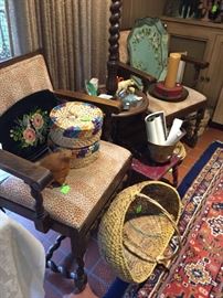 Woven Baskets from around the world, Hand Painted Tole Trays