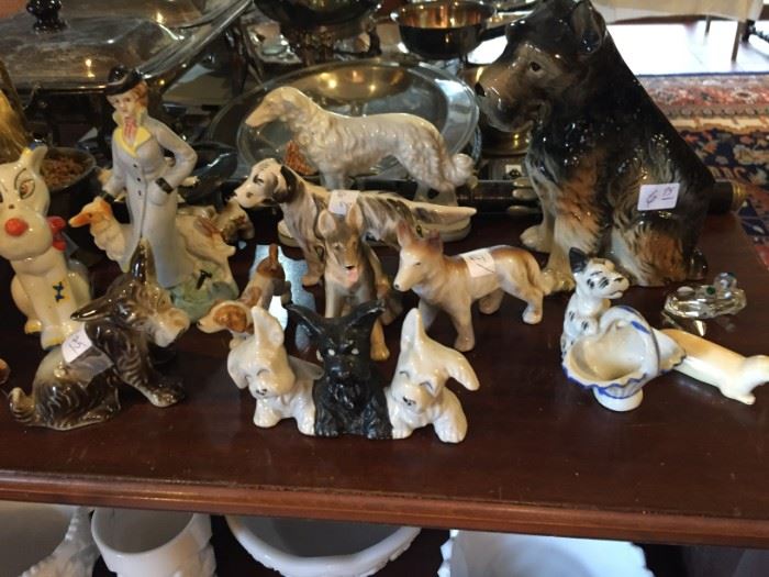 Collection of Vintage Porcelain Dogs