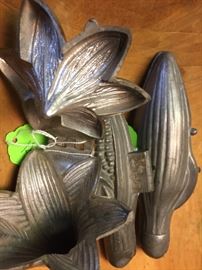 Antique Pewter Ice Cream Moulds
