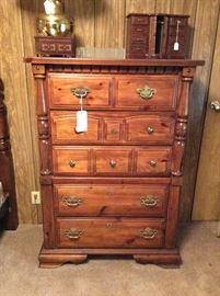Chest of Drawers - oil lamps, jewelry box