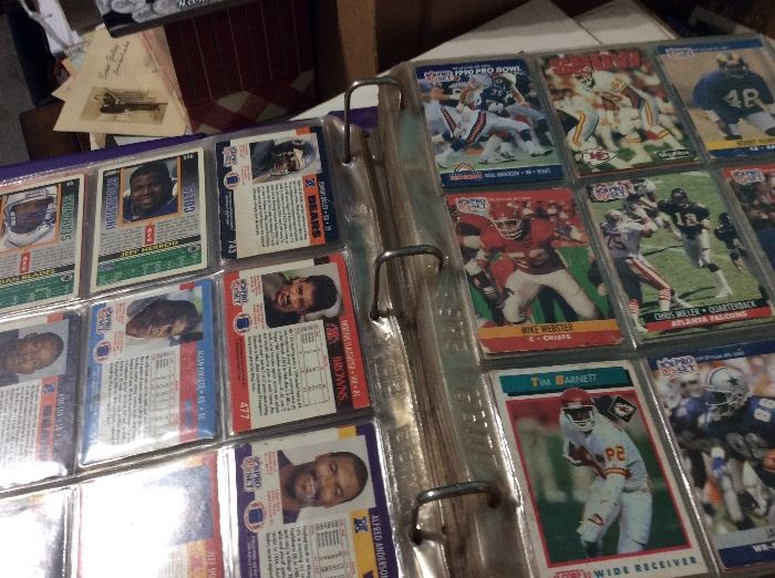 Some of the 100's of baseball & sports cards
