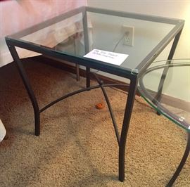 Metal and Glass Side Table