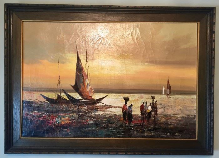 Two Sailboats Painting
