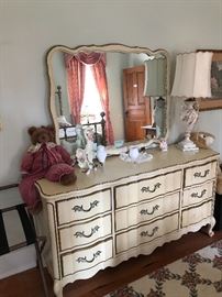 Vintage French Provincial dresser with mirror