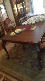 Other view of antique dining room table-simply gorgeous