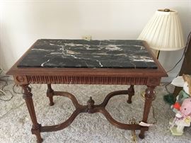Solid marble top side table, early 1900’s