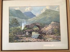 Watercolor by well-known Irish artist Sean O’Connor, Killarney, 1961