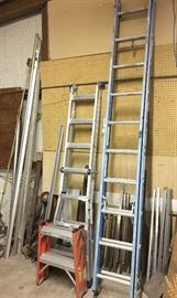 SOME OF THE MANY LADDERS TO CHOOSE FROM