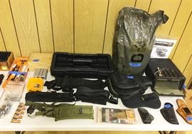 MILITARY 30 DAY CHEMICAL SUIT UNOPENED AND MORE.