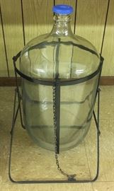 VINTAGE WATER BOTTLE AND STAND