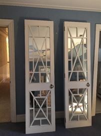 Mirrored glass doors...2 sets