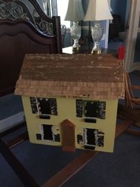 Vintage handmade doll house.  Ready to be customize!