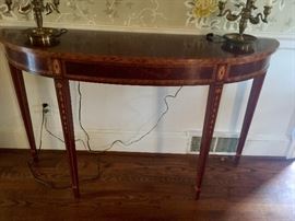 Console table with inlay by Councill
