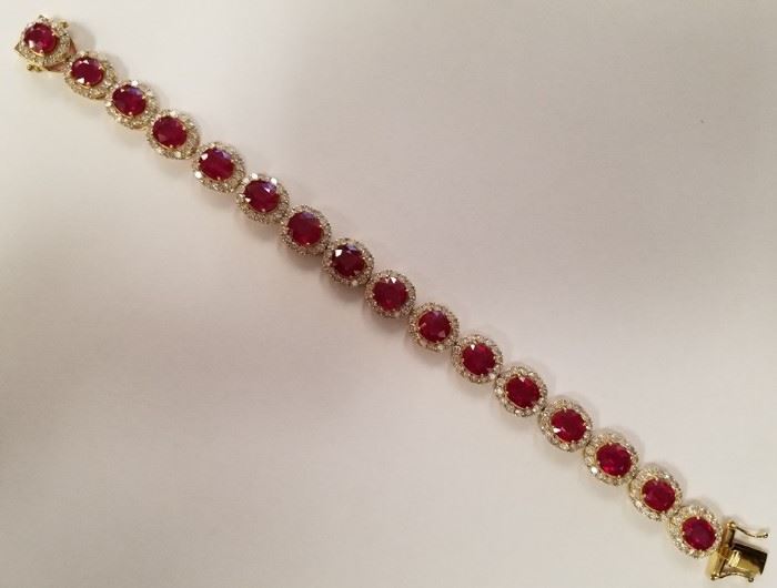 14K Ruby & Diamond bracelet Ap $13,140