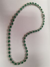 14K Emerald & diamond necklace Ap $ 37,690