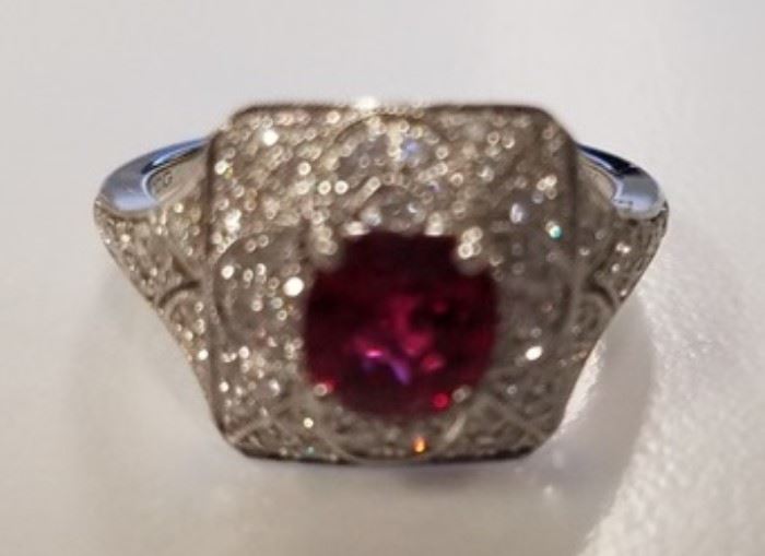 18K Ruby & diamond ring Ap $9,950