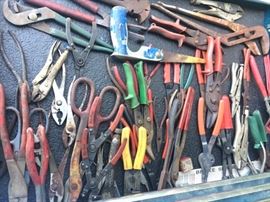 Various Hand Tools: Pliers, Butters, Snips, More