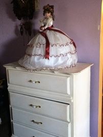 Vintage Dresser, Collectible Doll, Cuckoo Clock